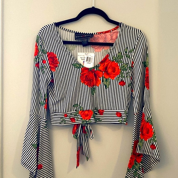 Red and black top, new with tags, large - Picture 1 of 1